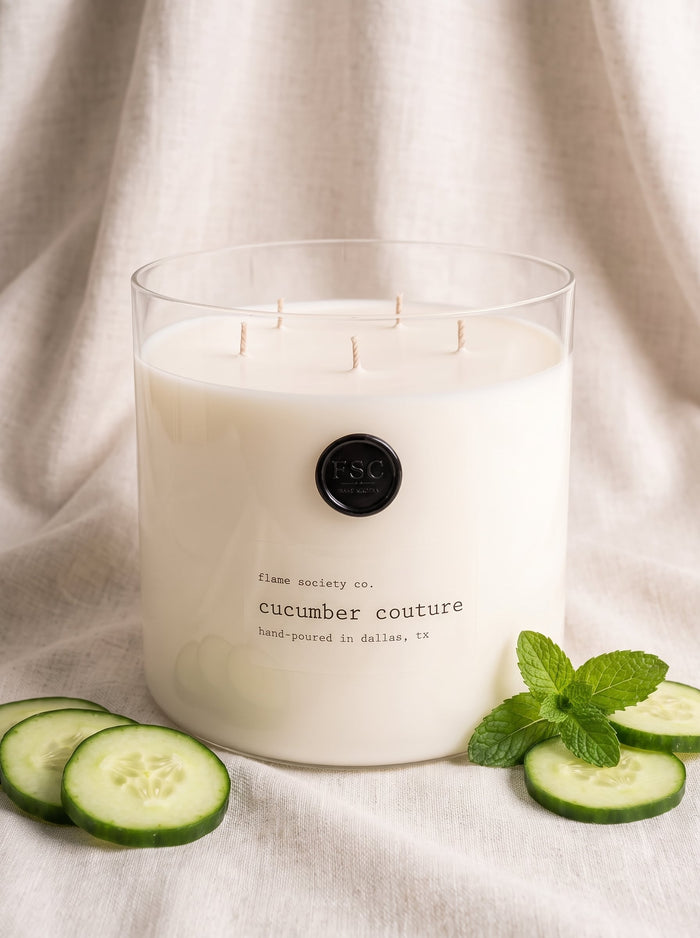 Flame Society Co. Big + Bougie 150oz Cucumber Couture XL statement candle