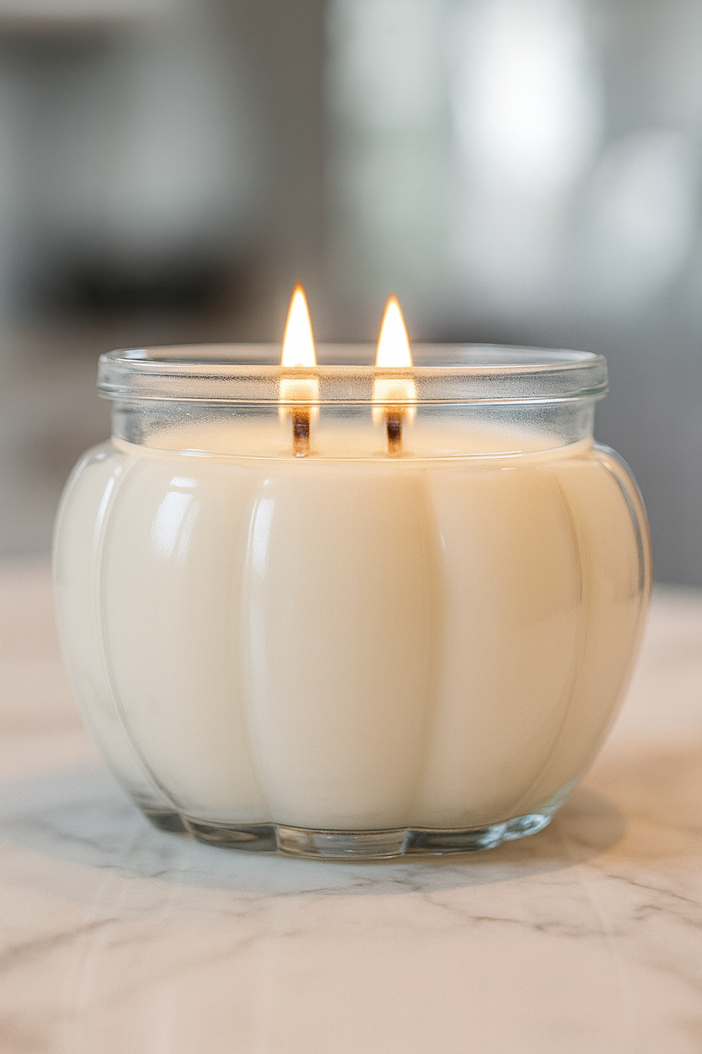 Pumpkin Glass Jar Candle: Pumpkin Spice & Vanilla Velvet Candle | 15oz
