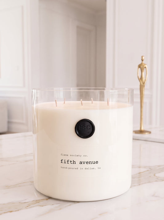 Flame Society Co. Big + Bougie 150oz Fifth Avenue XL statement candle