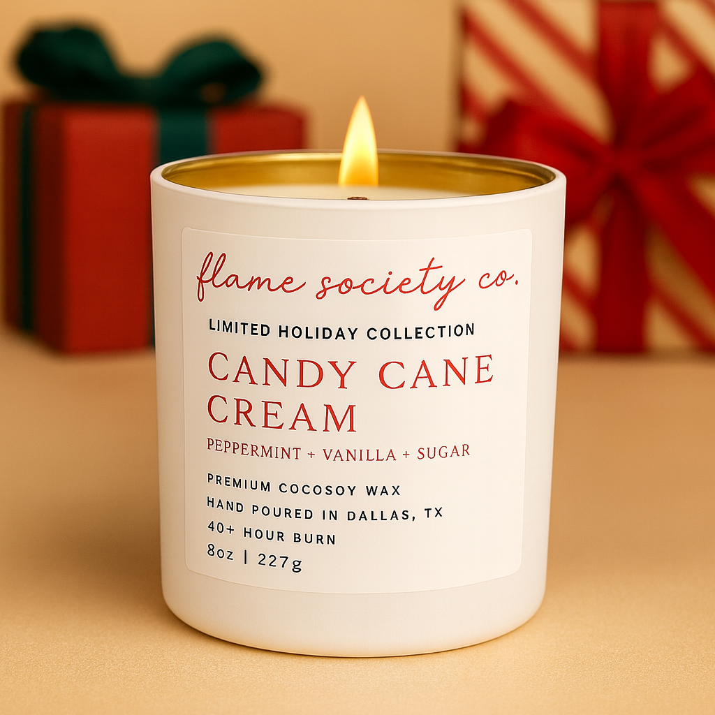 Candy Cane Cream Holiday Candle & Wax Melts