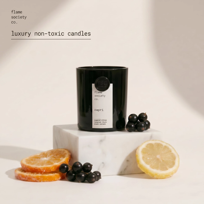 Capri candle — sugared citrus and black currant — Flame Society Co.