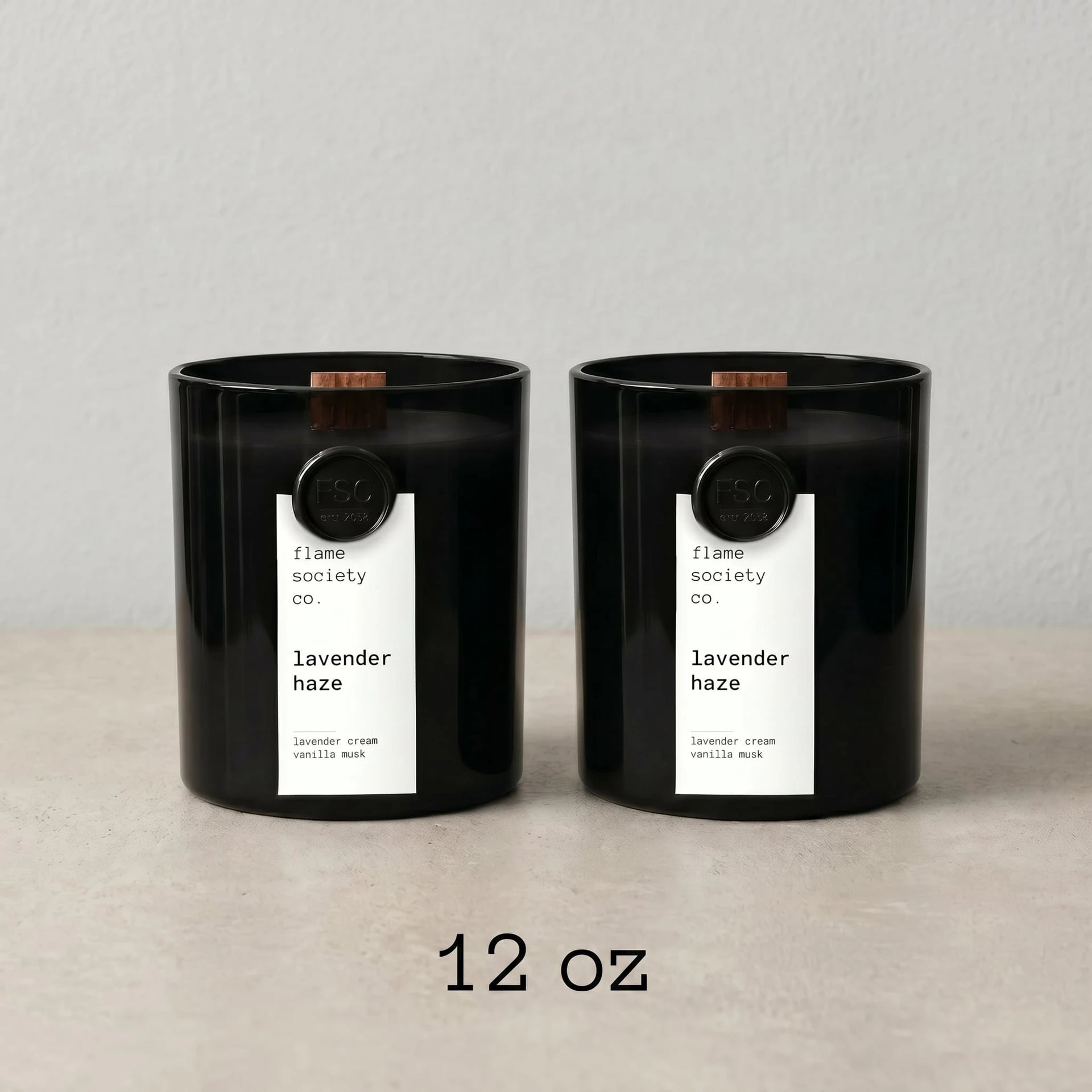 Lavender Haze spa candle — creamy lavender and soft musk