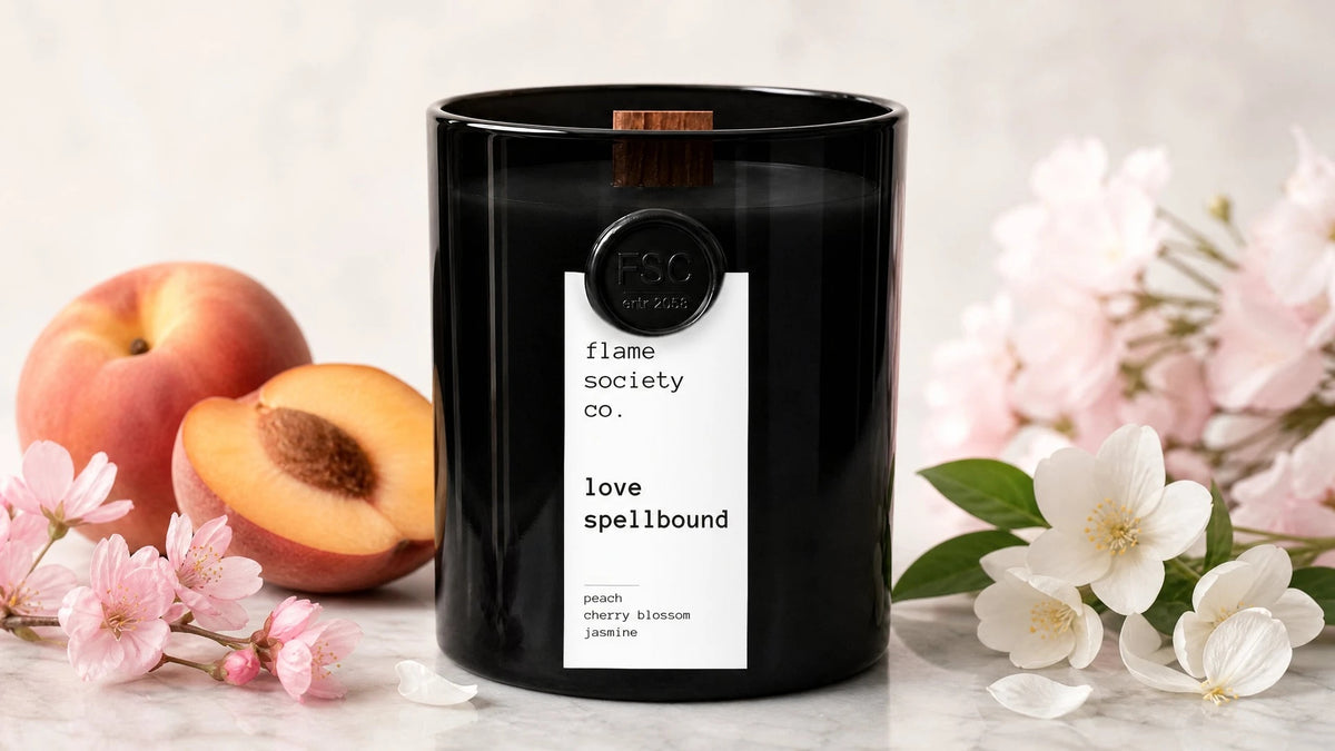 Love Spellbound luxury candle lifestyle photo.