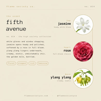 Fifth Avenue luxury candle lifestyle photo.