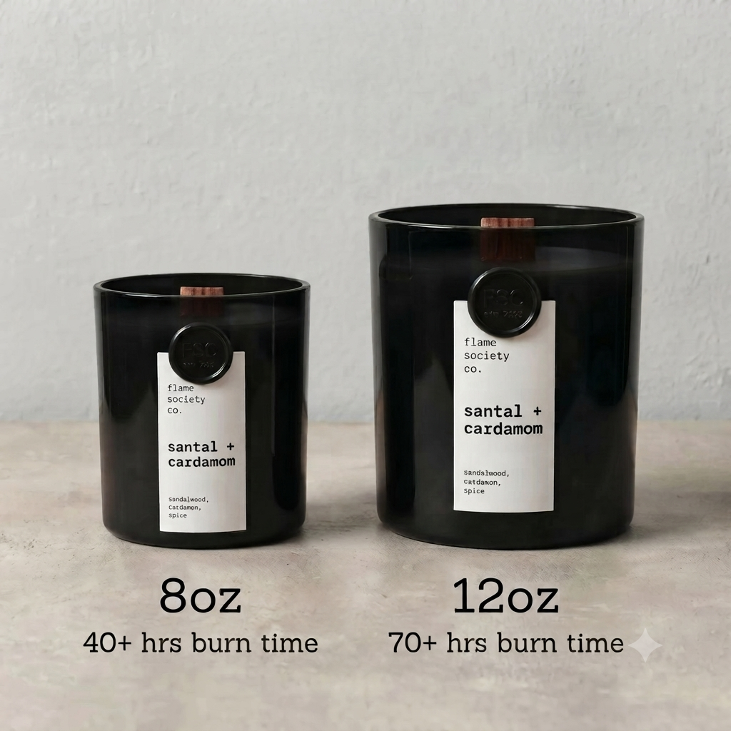 Hand-poured No. 033 Santal + Cardamom coco soy candle