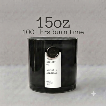 No. 033 Santal + Cardamom candle with wooden wick
