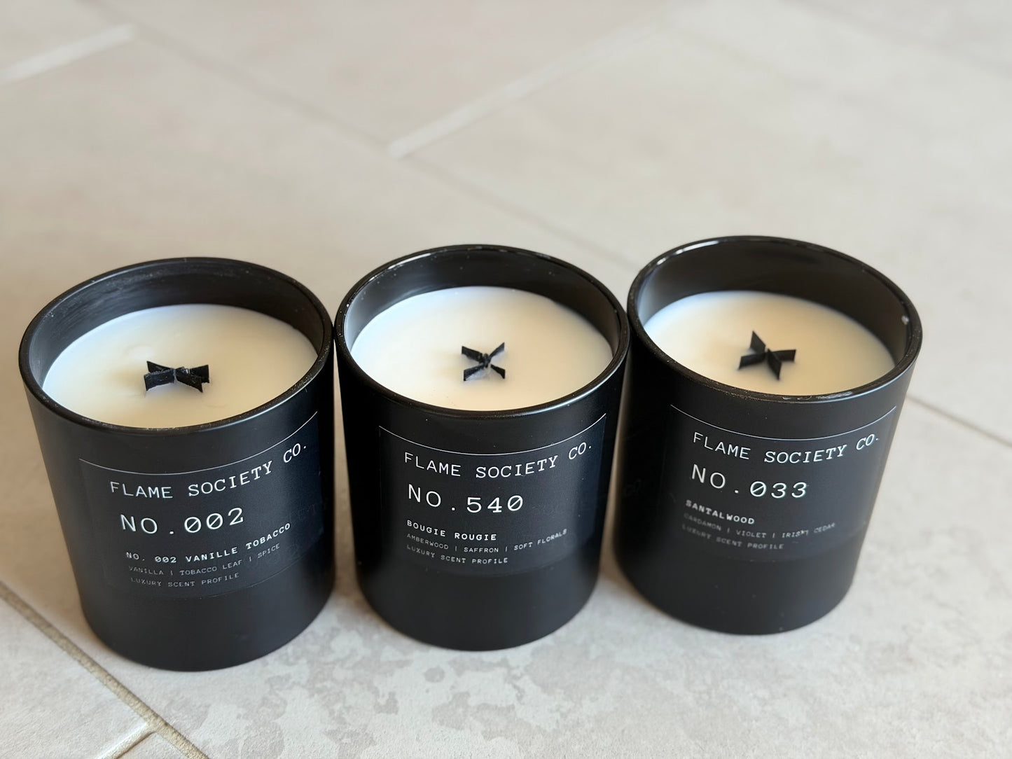 Trio Bundle | No. 540 Bougie Rougie · No. 002 Vanilla Tobacco · No. 033 Santalwood