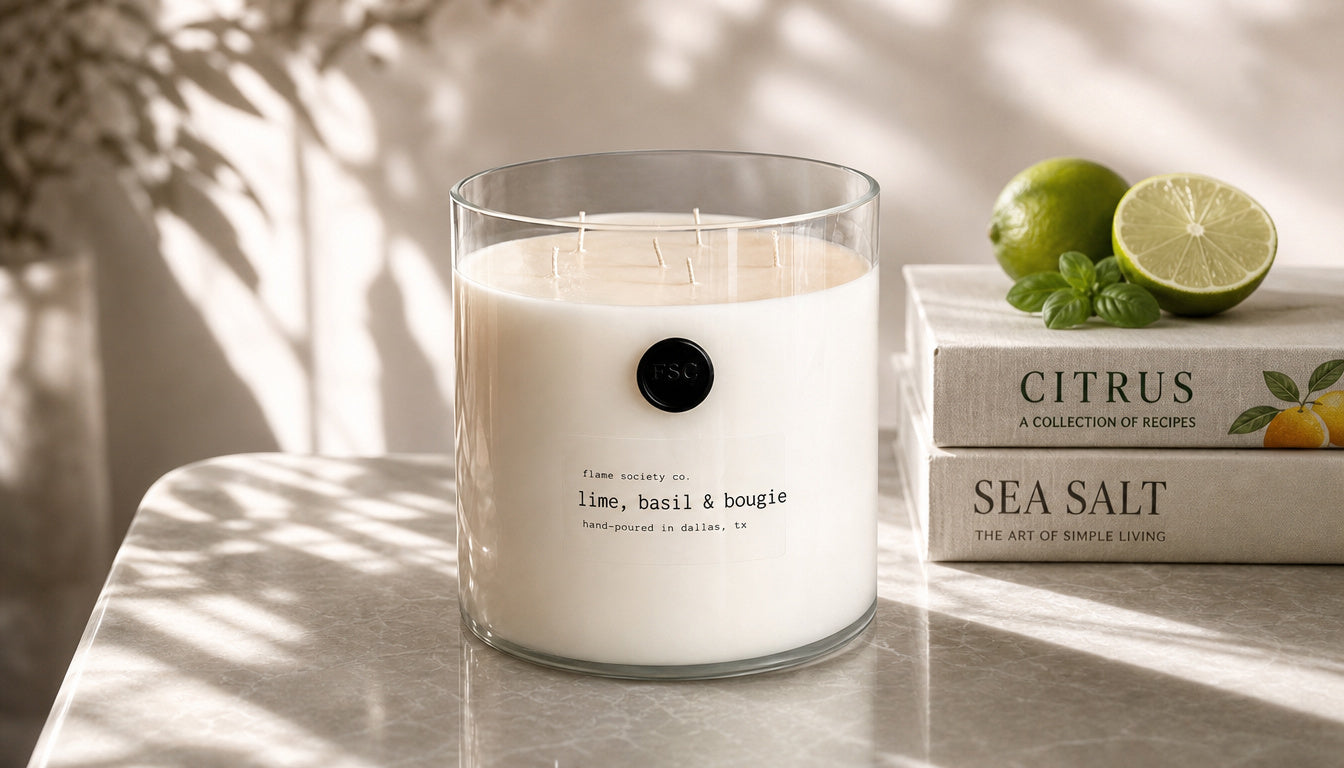 Lime, Basil & Bougie CocoSoy Candles & Wax Melts