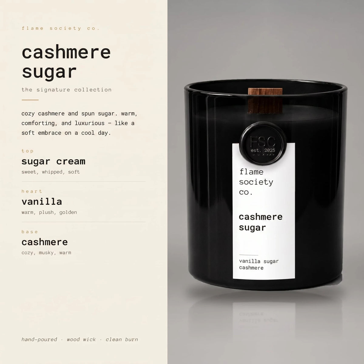 Cashmere Sugar luxury candle lifestyle photo.