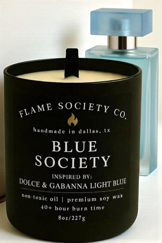 Dolce & Gabanna Light Blue Inspired Candle: 8 and 12oz CocoSoy Luxury Scent, Exact Replica of Light Blue by DG