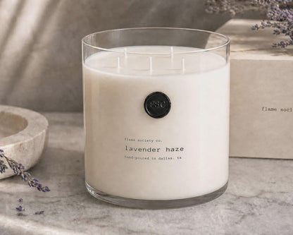 Lavender Haze | Creamy Lavender & Vanilla Musk Candle | Calming CocoSoy Candle