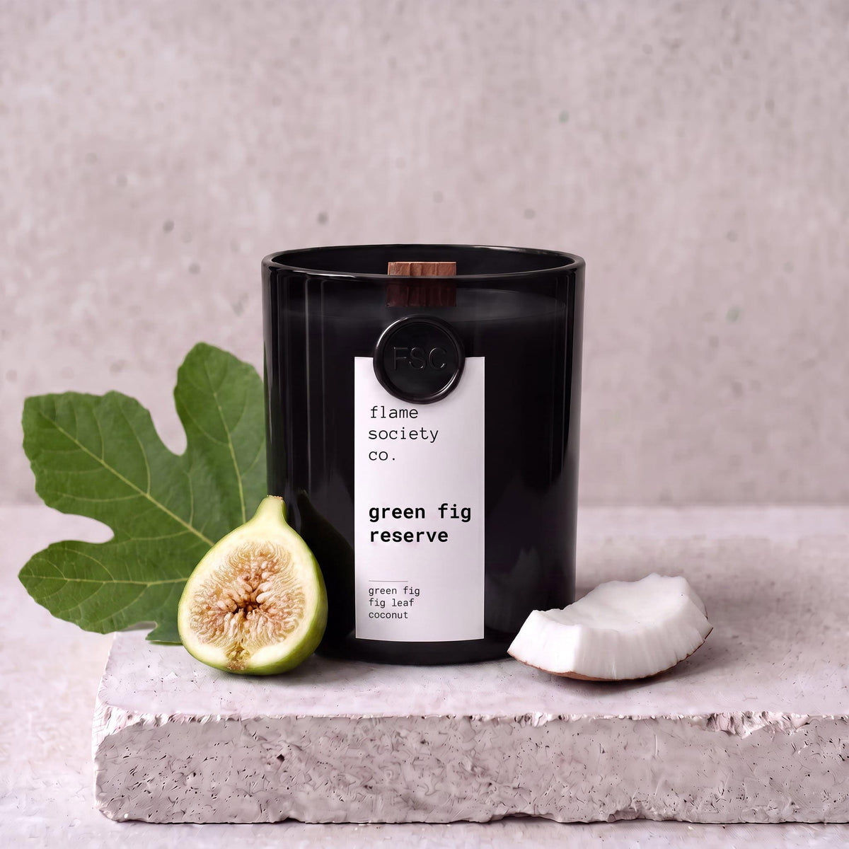 Green Fig Reserve | Green Fig, Fig Leaf & Coconut Candle | Fresh Luxury CocoSoy Candle