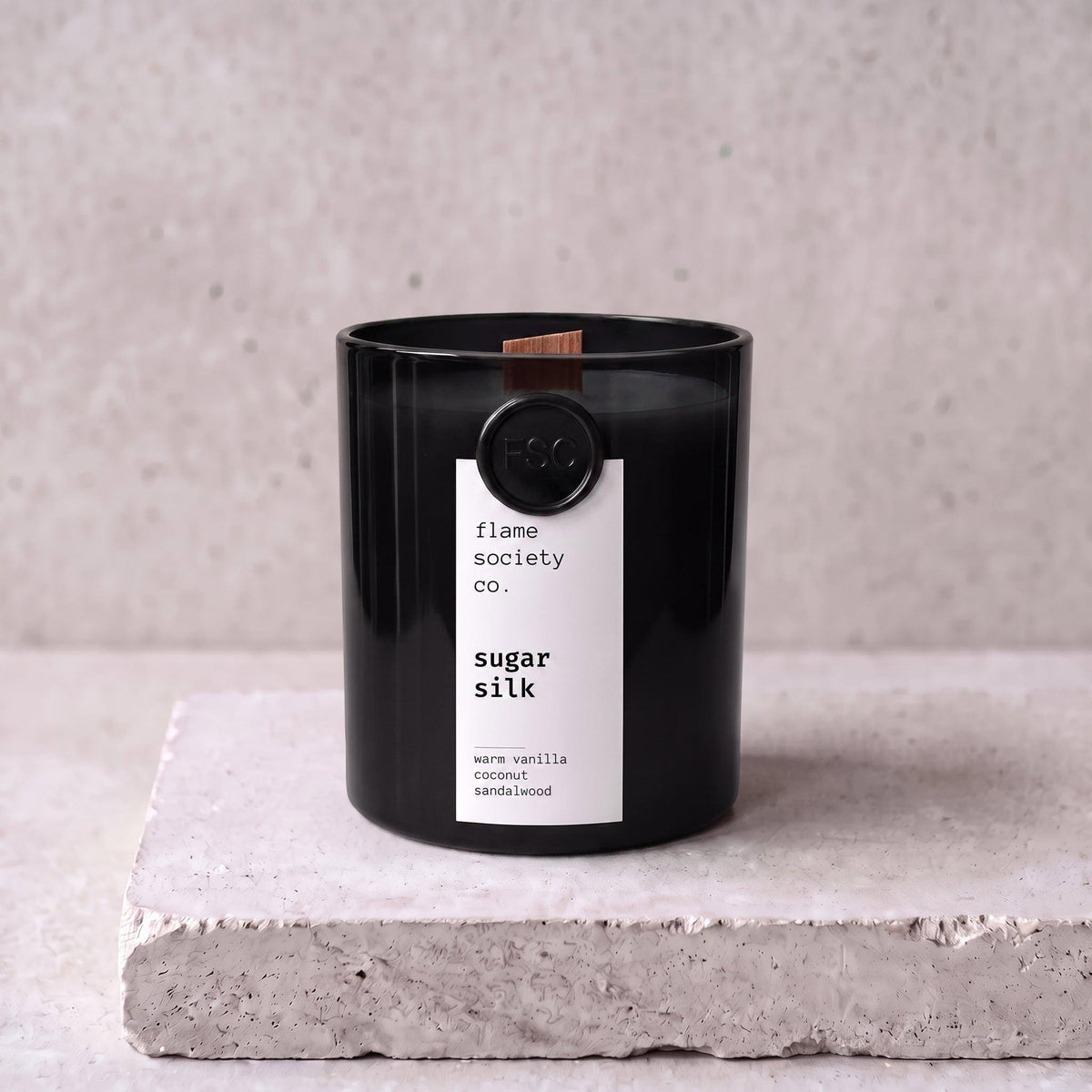 Sugar Silk | Warm Vanilla, Coconut & Sandalwood Candle | Sweet Luxury CocoSoy Candle