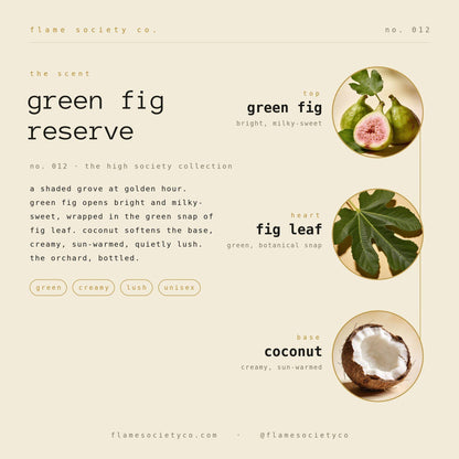 Green Fig Reserve | Green Fig, Fig Leaf & Coconut Candle | Fresh Luxury CocoSoy Candle