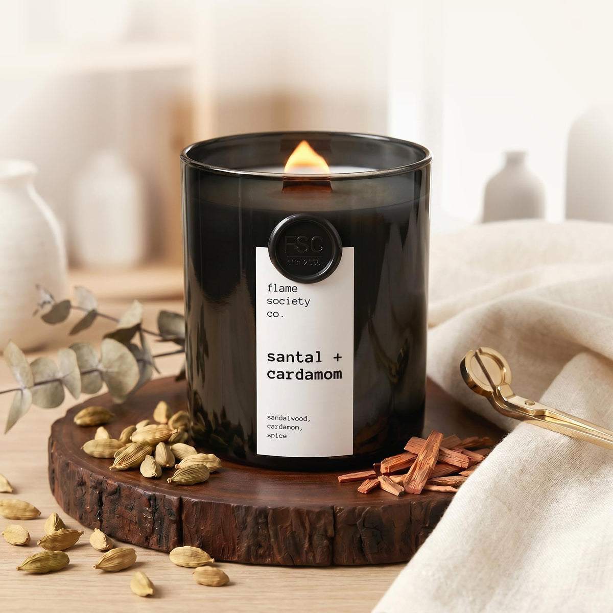 No. 033 | Santal + Cardamom | Santal 33 Inspired Sandalwood Candle