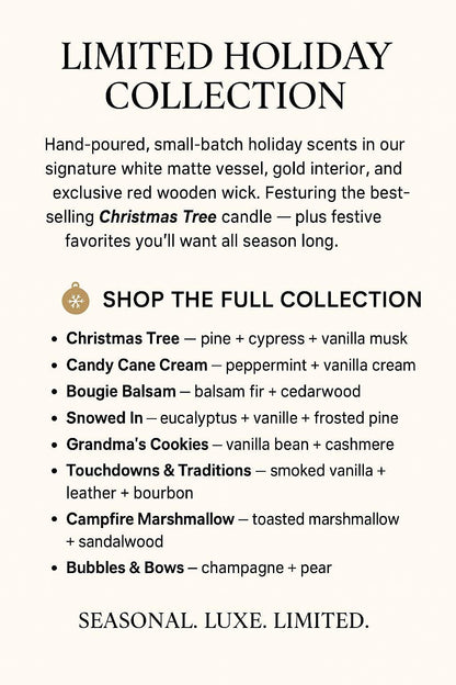 Christmas Tree | Fresh Pine, Cypress & Vanilla Musk Candle | Holiday CocoSoy Candle