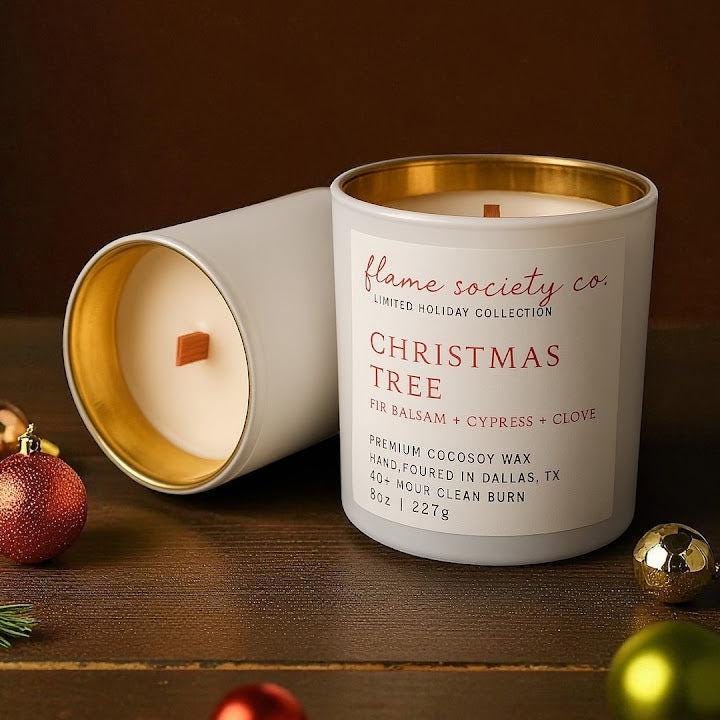 Christmas Tree | Fresh Pine, Cypress & Vanilla Musk Candle | Holiday CocoSoy Candle