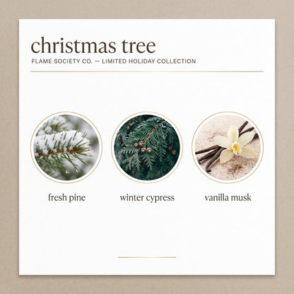 Christmas Tree | Fresh Pine, Cypress & Vanilla Musk Candle | Holiday CocoSoy Candle