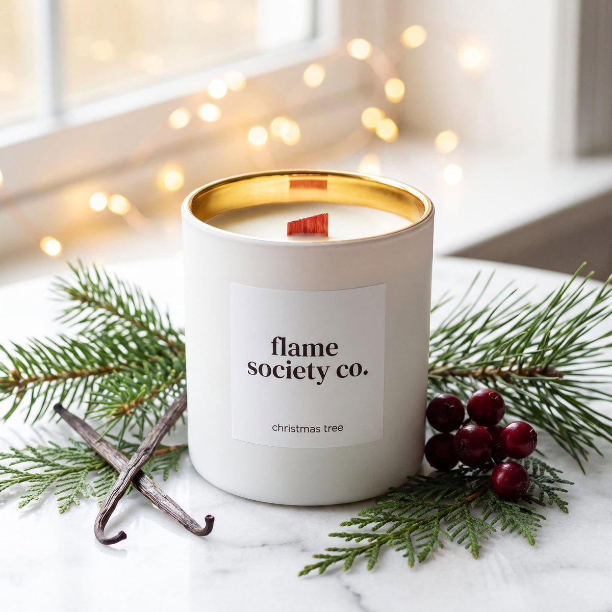 Christmas Tree | Fresh Pine, Cypress & Vanilla Musk Candle | Holiday CocoSoy Candle