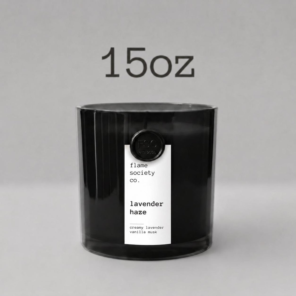 Lavender Haze Soy Candle | Creamy Lavender, Vanilla Musk, Amber Scent (Non-Toxic)