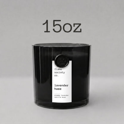 Lavender Haze Soy Candle | Creamy Lavender, Vanilla Musk, Amber Scent (Non-Toxic)