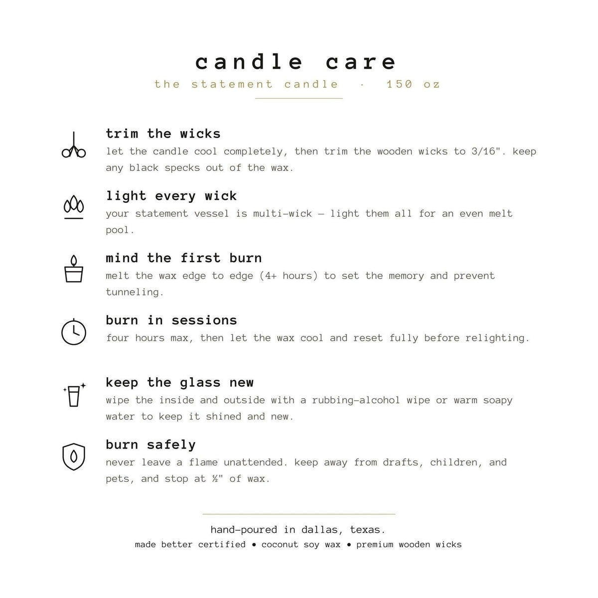 Smoke + Mallow Candle | Campfire, Toasted Marshmallow, Vanilla Cream | Cozy Fall Luxury Coconut Soy Candle