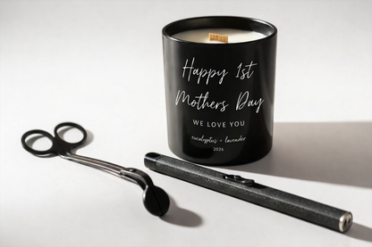 Mother's Day - Custom Label and Scent with Wick Trimmer and Electric Lighter