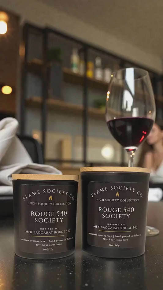 Baccarat Rouge 540 Inspired Candle: 8oz, 12oz CocoSoy Luxury Scent, Non-Toxic