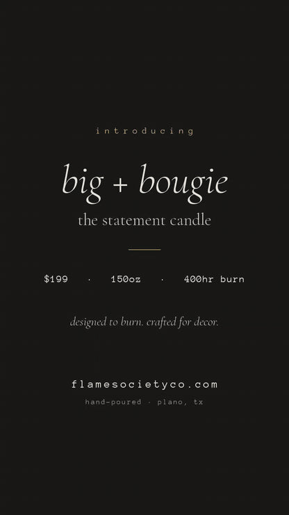 Unboxing the Big + Bougie 150oz XL statement candle — Flame Society Co.