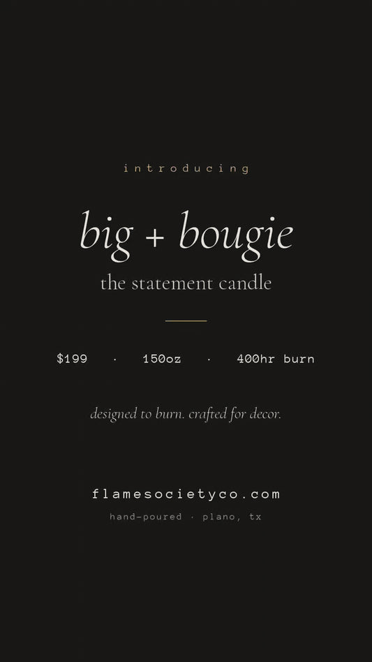 Unboxing the Big + Bougie 150oz XL statement candle — Flame Society Co.